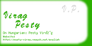 virag pesty business card